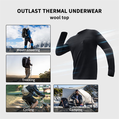 An image of a 【OUTLAST Series】 Woolen Sweater Thermal Underwear For Men by Naturehike official store