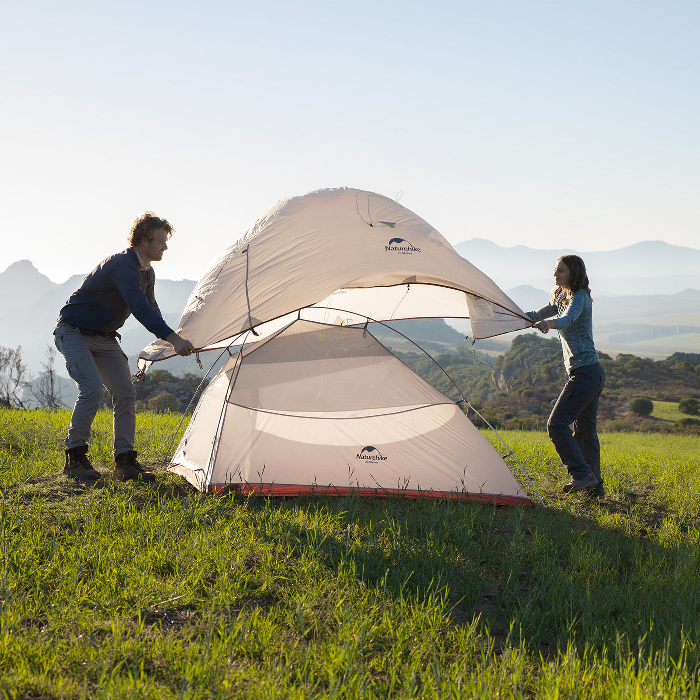 An image of a Cloud Up 1/2/3 People 3 season Camping Tent by Naturehike official store