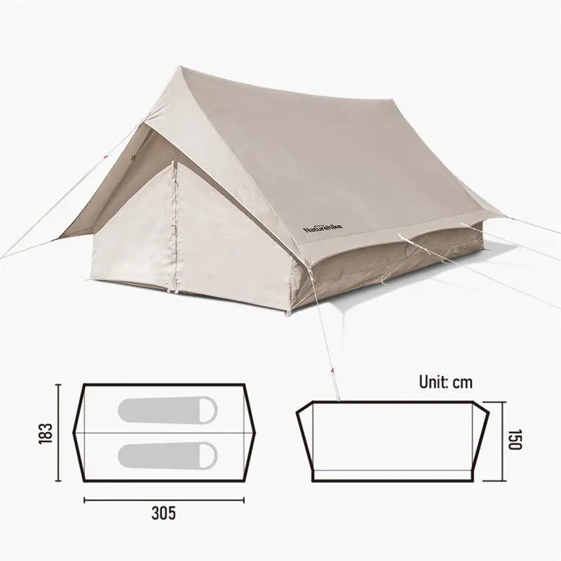  Baralir Inflatable Glamping Tent with Pump, 4-5 Person  Inflatable House Tent, Easy Setup Waterproof Outdoor Oxford Tents,  Self-Supporting Structure Cabin Tent with Mosquito Screen, 4 Season Air  Tent : Sports