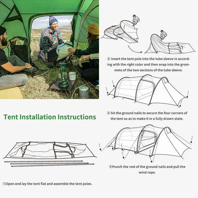 Opalus  Tunnel  2-3 People Camping Tent