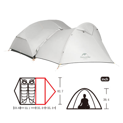 Mongar 2P Camping Tent Plus A Vestibule Plus CWM400 Ultralight Sleeping Bag