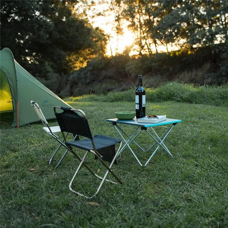 campingtisch grün Naturehike FT08 Klappbarer Campingtisch aus Aluminium – Leichter und kompakter Outdoor-Tisch