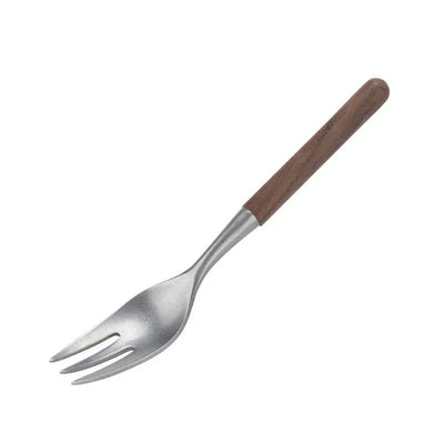 Naturehike Outdoor Stainless Steel Wooden Knife Fork Spoon Dinnerware Set